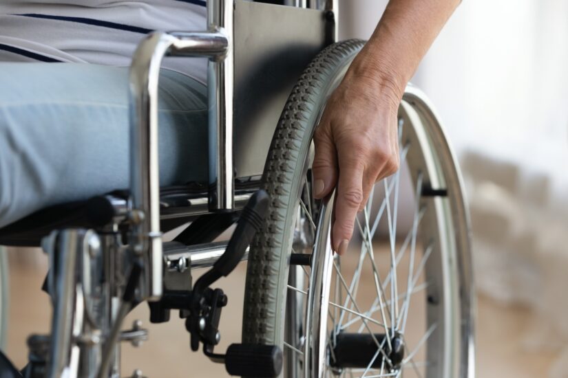 a person in a wheelchair